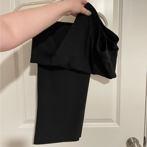 18W, black, straight legged, polyester, slacks /dress pants